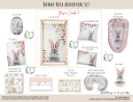 Cot Duvet Bedding Bunny Rose Adventure Set