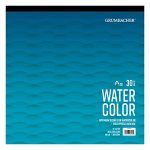 Grumbacher 12" X 12" Cold Press Watercolor Paper Pad 140 Lb. 300 GSM Tape-bound 30 Sheets pad 1 Each