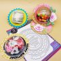 AlinaCraft DIY Shaker Card Kit - Round Metal Die Cutting Set For Handmade Birthday Cards Scrapbooking & Party Crafts