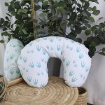 Feeding Pillow Cover Waddle On Penguin Turquoise