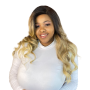 Blond Highlights Body Wave T-part Lace Front 23INCH Synthetic Wig