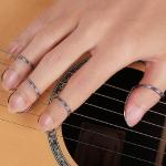 Metal Spring Ring Pick For Guitar Silver