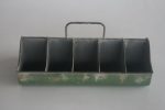 10 Division Green Tin Herb Planter – 23X50X25CM