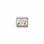 La Vie En Rose Pink Rose Enamel Link