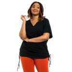 Donnay Plus Size Fem Top Side Adjustable - Black