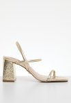Kosmo Block Heel - Gold Leather