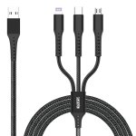 The 3 In 1 Multi Cable Is Suitable For Lightning- Micro-usb And Type C Mobile Devices.