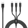 The 3 In 1 Multi Cable Is Suitable For Lightning- Micro-usb And Type C Mobile Devices.