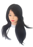 100% Human Hair Practice Mannequin 18INCH Long : Natural Black