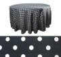 Round Table Cloth Black Silver Dots 300CM