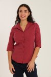 Ladies Duchess Blouse Shirt Corporate Office Wear 3 4 Sleeve Size