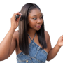 Brazilian/peruvian Hair Glueless Straight Weave 13X4 Full Frontal Wig 16LN