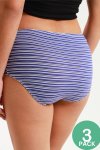 Ladies Fantasy 3 Pack Cotton Spandex Everyday Brief Panties
