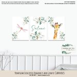 Canvases Pennygum Eucalyptus Dragonfly And Giraffe Set