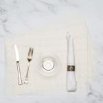 White Shimmer Woven Placemats - 6 Pack