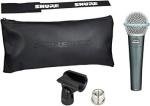 Shure Beta 58A Supercardioid Dynamic Vocal Microphone With A25D Adjustable Stand Adapter 5 8 To 3 8 Euro Thread Adapter And Stor