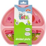 Made 4 Tots Divided Plate Pink