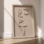 Chloe Wooden Wall Art Stone