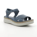 Nala Leather Strap Sandals - Blue - 9