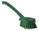 Vikan Hard Long Handle Washing Brush Green 415MM - Industroclean