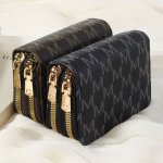 New Retro Printed Women's Minimalist Short Wallet With Double Zippers Around Fashionable Coin Wallet Credit Card Storage Bag Sim