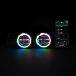 Bushdoof 4" LED Colour Chasing Fog Lights Pair For