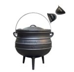Minhaj – Cast Iron Potjie Pot Size 10 With 2 Silicone Gloves