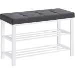 3-TIER Shoe Rack Bench White