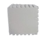 Zs - 10 Pieces Fluffy Puzzle Foam Floor MAt - Cream White