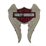 6" H-d Pink B&s Wings