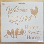 Welcome Nest Stencil - Mb Pine