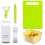 Colander With Mixing Bowl Veggie Slicer Grater Chopper And Knife Set - 6-PIECE