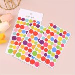 6PCS Rainbow Color Series Simple Sticker Set Cartoon Cute Diy Photo Album Accessories Sticker