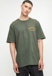 Tattoo Back Graphic Loose Tee - Dark Grey Green