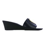 Buckle Detail Wedge -navy