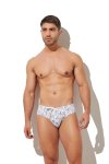Jockmail Front Push Cup Pads Swim Briefs - White