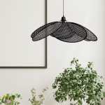 Plantation Rattan Pendant Light Black