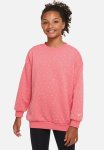 Nike G Nsw Icon Flc Crew Logo Prnt - Sea Coral white