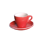 Fortis - Italia - Red Cappuccino Cup 280ML & Saucer Set Of 12