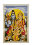 Hindu Religious Tile Ceramic Glazed -shiva Parvati Ganesha Family