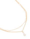 Goldair Gold Plated Freshwater Pearl & Cubic Zirconia Threader Drop Earrings