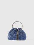 Skylah Sparkle Metal Handle Clutch - 0 Dove Blue