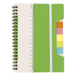 BF8300 - A5 Notebook With Sticky Notes And Ruler Lime Std