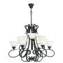 Agrimony - 9 Lights - Chandelier - 875MM - Black/gold