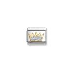Composable Classic Link Crown Silver Glitter