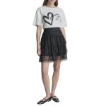 Logo Lace Skirt -black