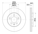 Stone Brake Disc Front 256×22 37 5 Hole