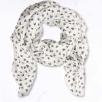 MINI Heart Print Scarf - Black Free