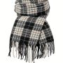 Passionbility Winter Scarf For Women Fashion Plaid Blanket Scarves With Fringe Long Soft Scarf Shawl Wraps