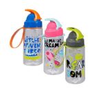 Renga Plastic Water Bottle With Strap & Pop Up Straw – 500ML